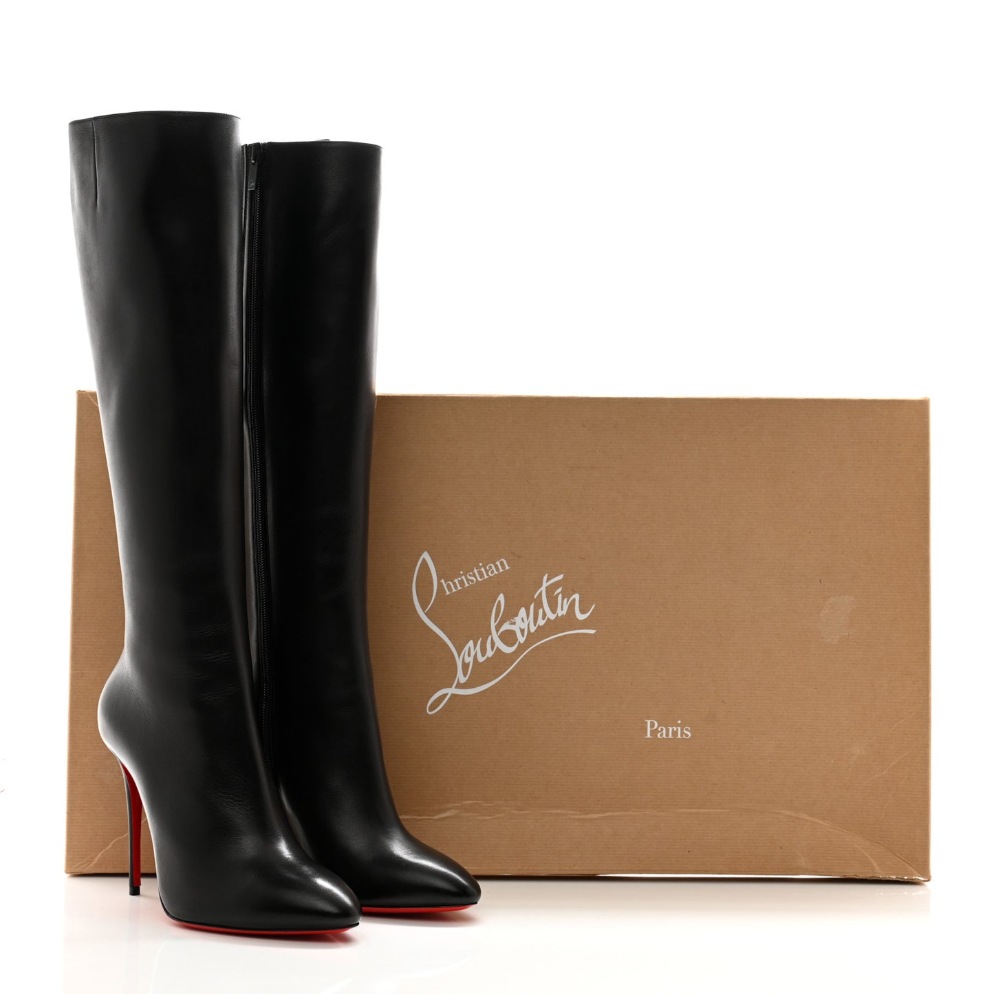 Calfskin Eloise Botta 85 Knee Boots 38.5 Black