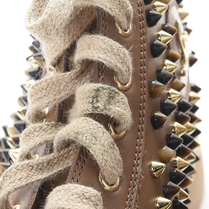 Christian Louboutin Mens Calfskin Louis Spikes Flat Sneakers 42 Beige 12 of 12