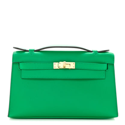 Hermes Swift Kelly Pochette Clutch Menthe 1 of 7