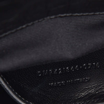 Saint Laurent Calfskin Crocodile Embossed Monogram Large College Satchel Black 7 of 10