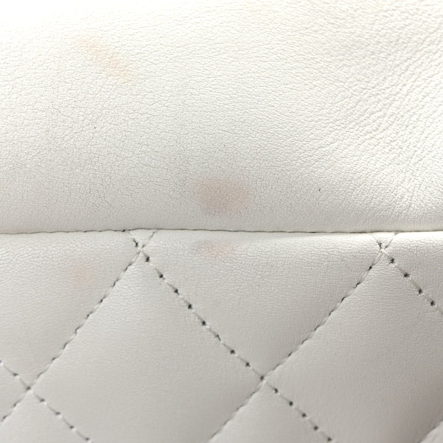 Calfskin Python Quilted Large Cambon Bowler White