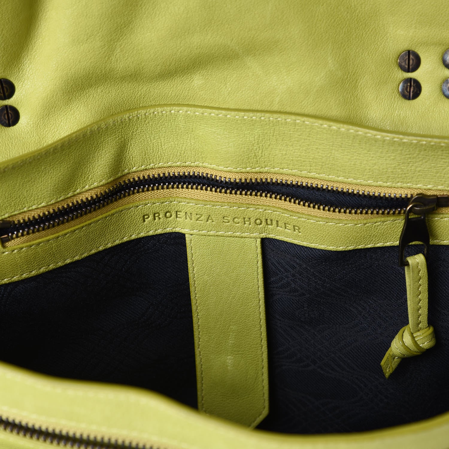 Proenza Schouler Lambskin Medium PS1 Satchel Citron 8 of 19