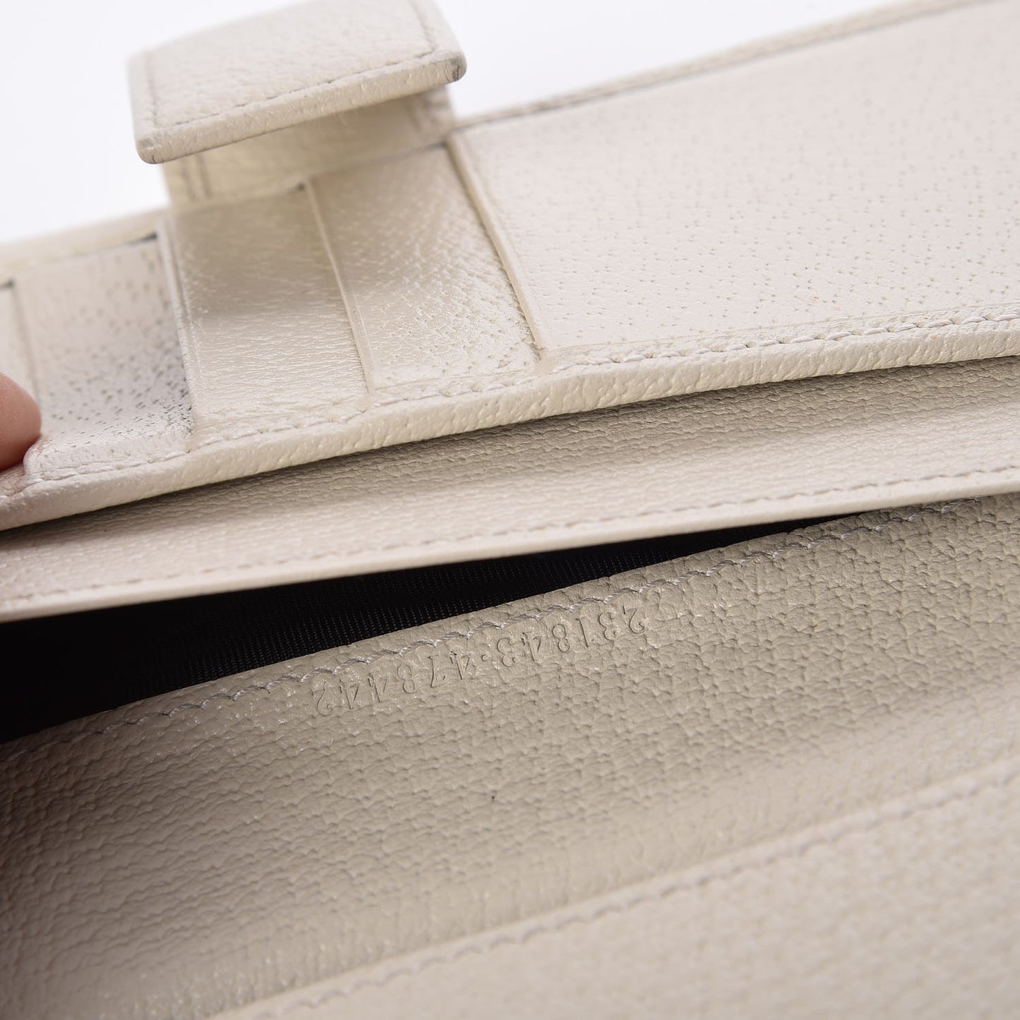 Calfskin Studded Soho Continental Wallet White