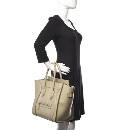 Celine Smooth Calfskin Mini Luggage Light Grey 2 of 31