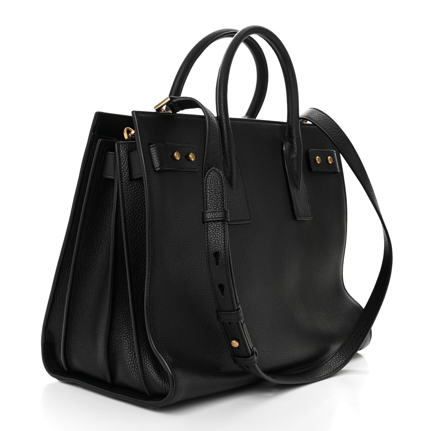 Saint Laurent Grained Calfskin Large Souple Sac De Jour Black 3 of 10