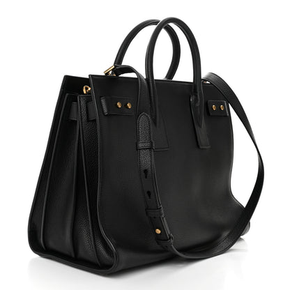 Saint Laurent Grained Calfskin Large Souple Sac De Jour Black 3 of 10