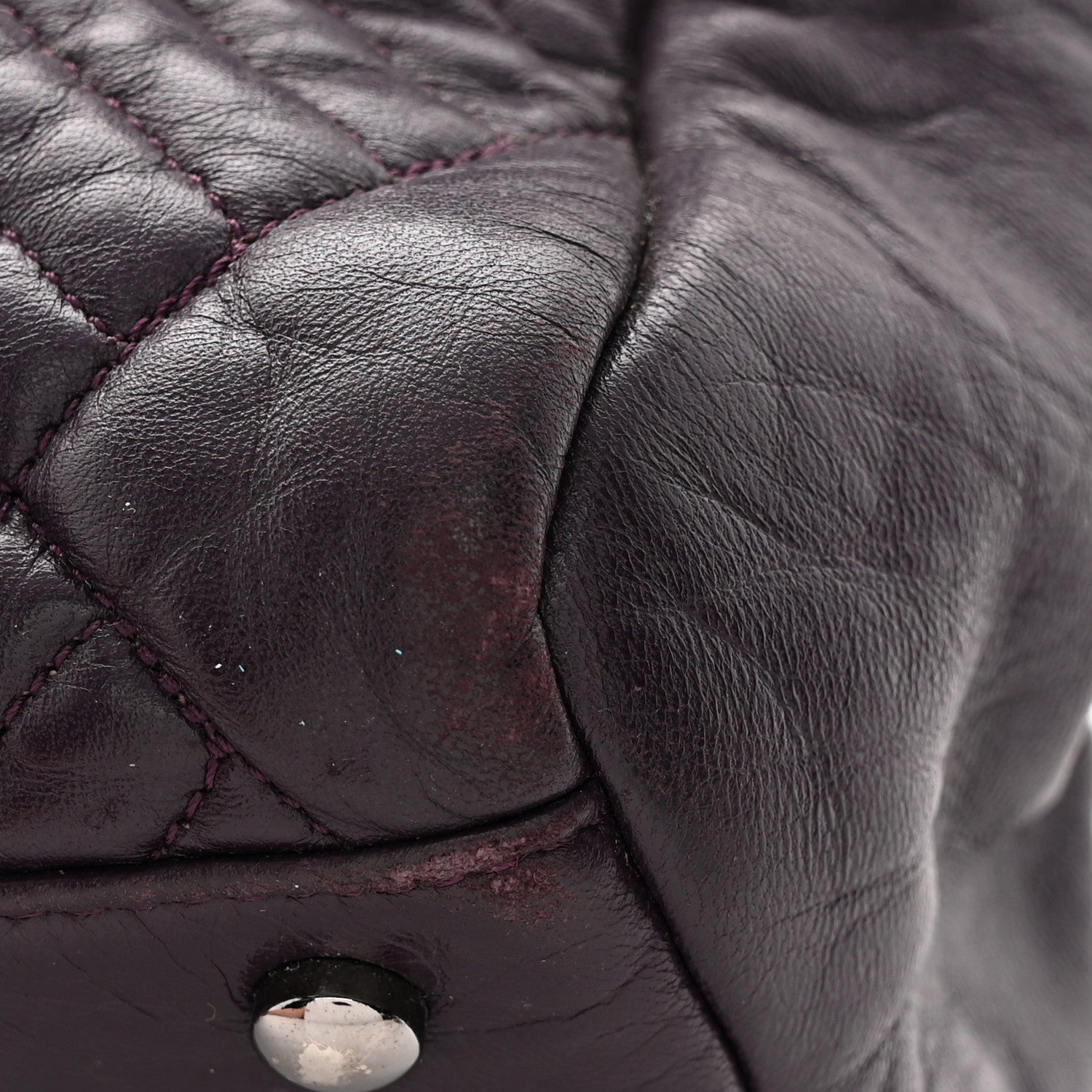 Chanel Lambskin In And Out XL Maxi Flap Dark Purple 11 of 12
