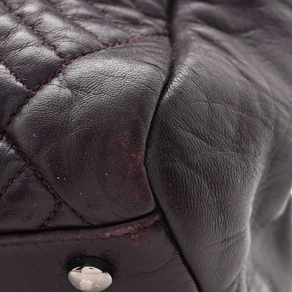 Chanel Lambskin In And Out XL Maxi Flap Dark Purple 11 of 12