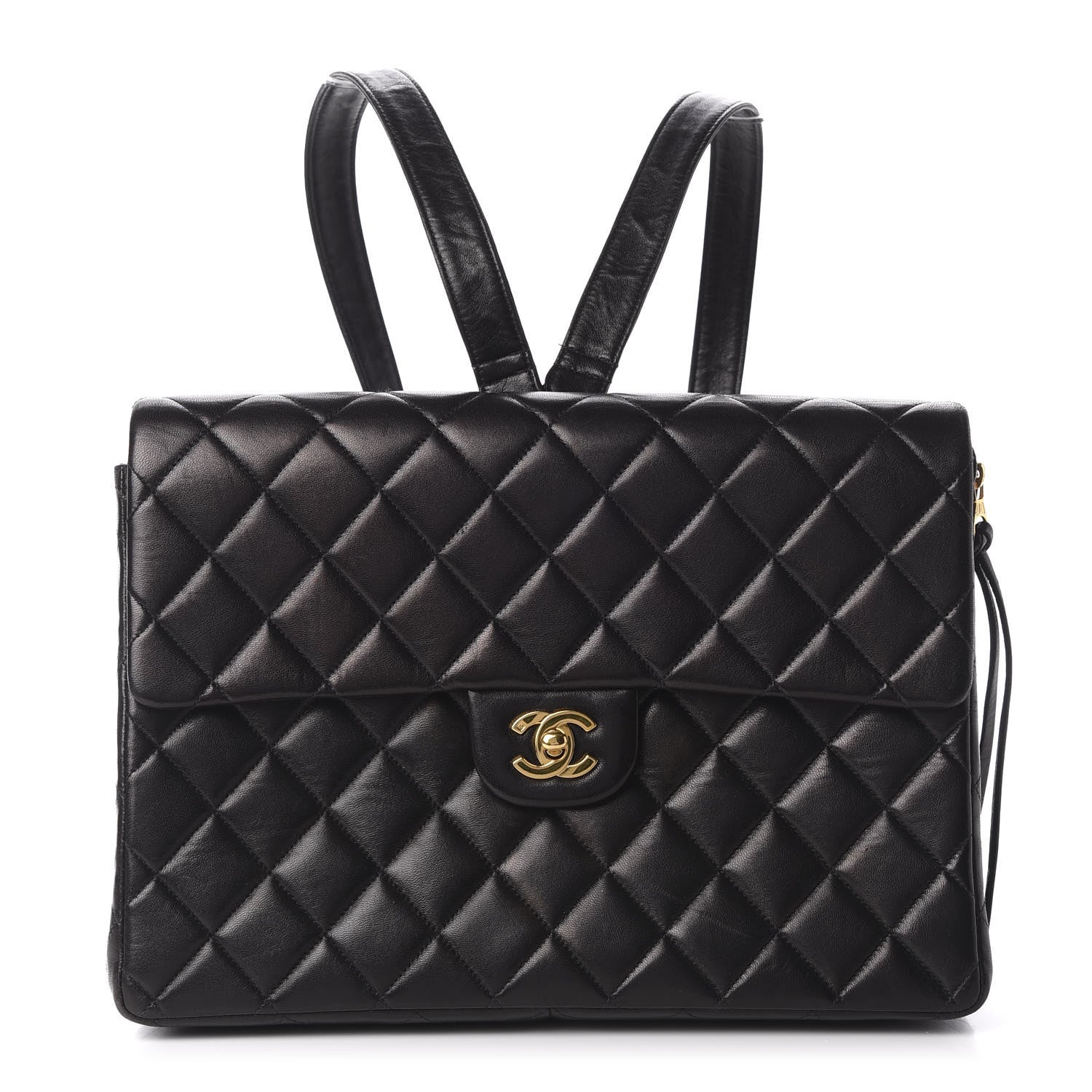 Chanel Lambskin Quilted Backpack Black 1 of 12