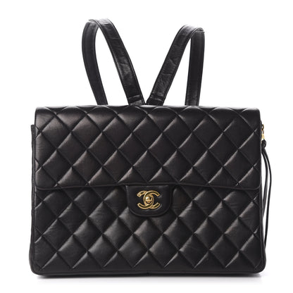 Chanel Lambskin Quilted Backpack Black 1 of 12