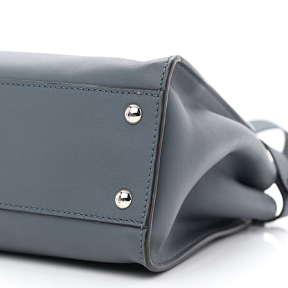 Fendi Vitello Seta Shiny Nappa Medium Peekaboo Iconic Satchel Tempesta Grigio Perla 11 of 11