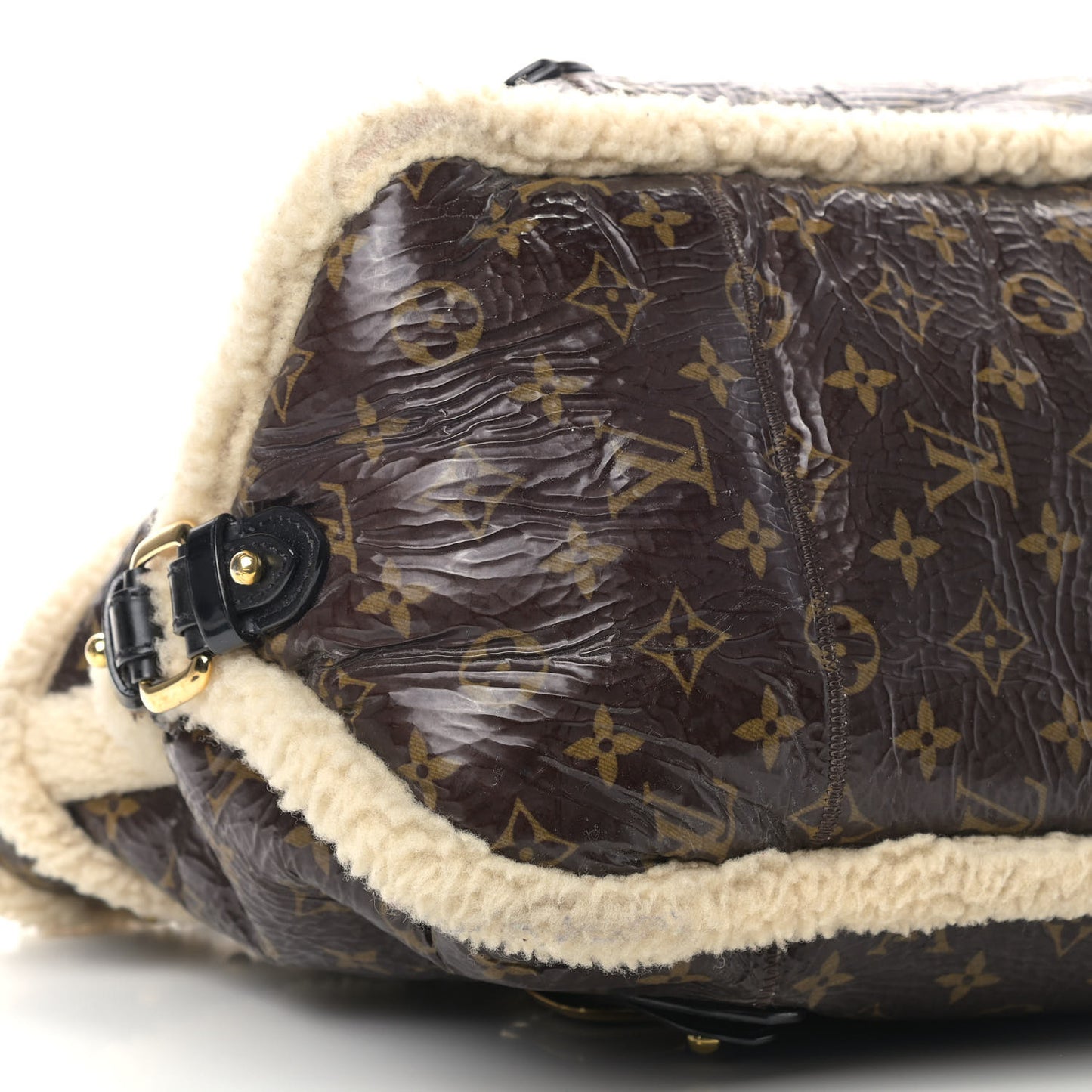 Patent Monogram Shearling Sac Thunder