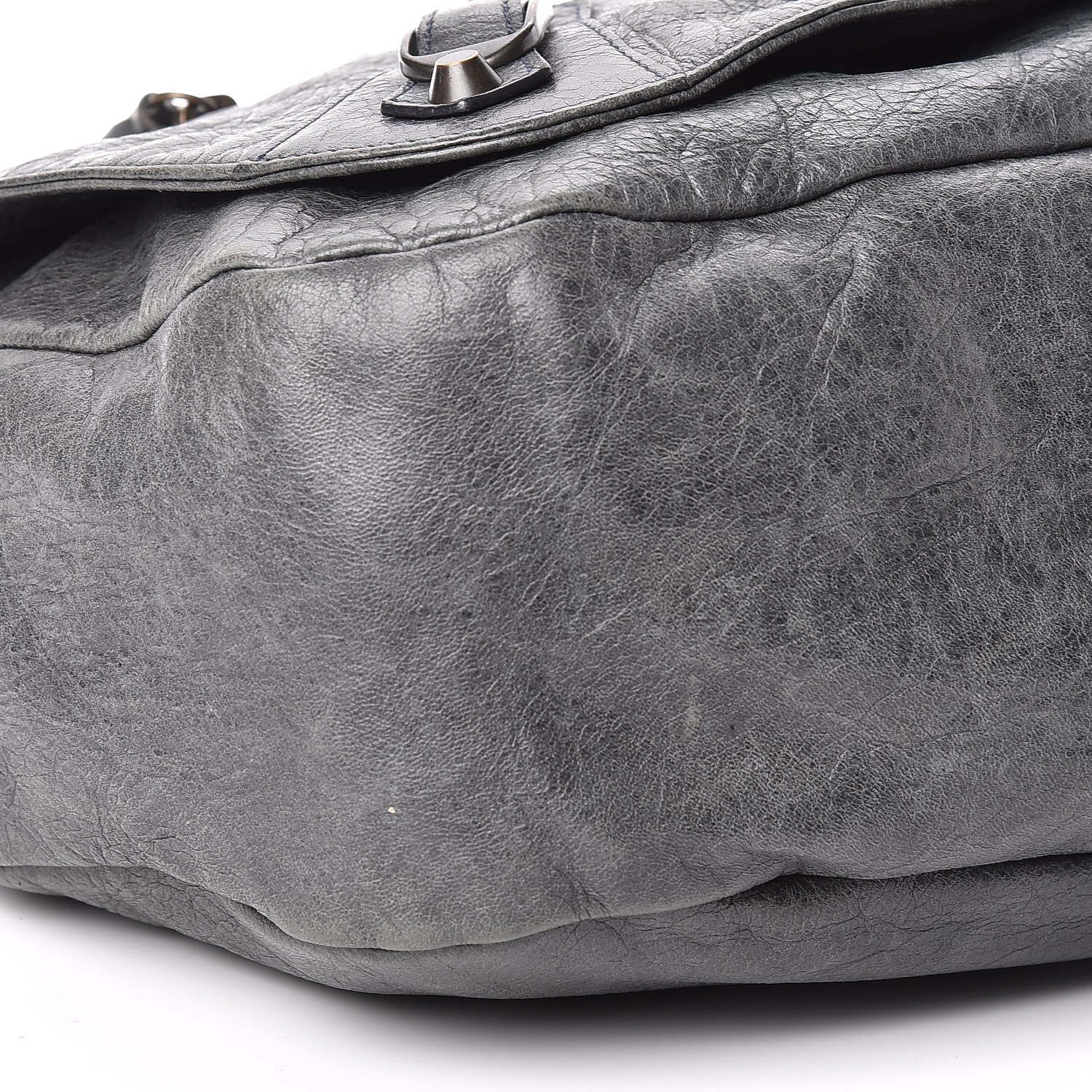Balenciaga Agneau Classic Hardware Folk Messenger Anthracite 8 of 9