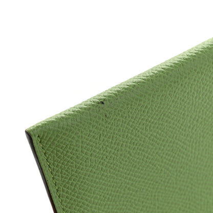 Hermes Epsom Tarmac Dot PM Passport Holder Vert Criquet Bleu Brume 9 of 10