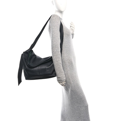 Bottega Veneta Silky Calfskin Medium Sawyer Messenger Bag Black 2 of 10