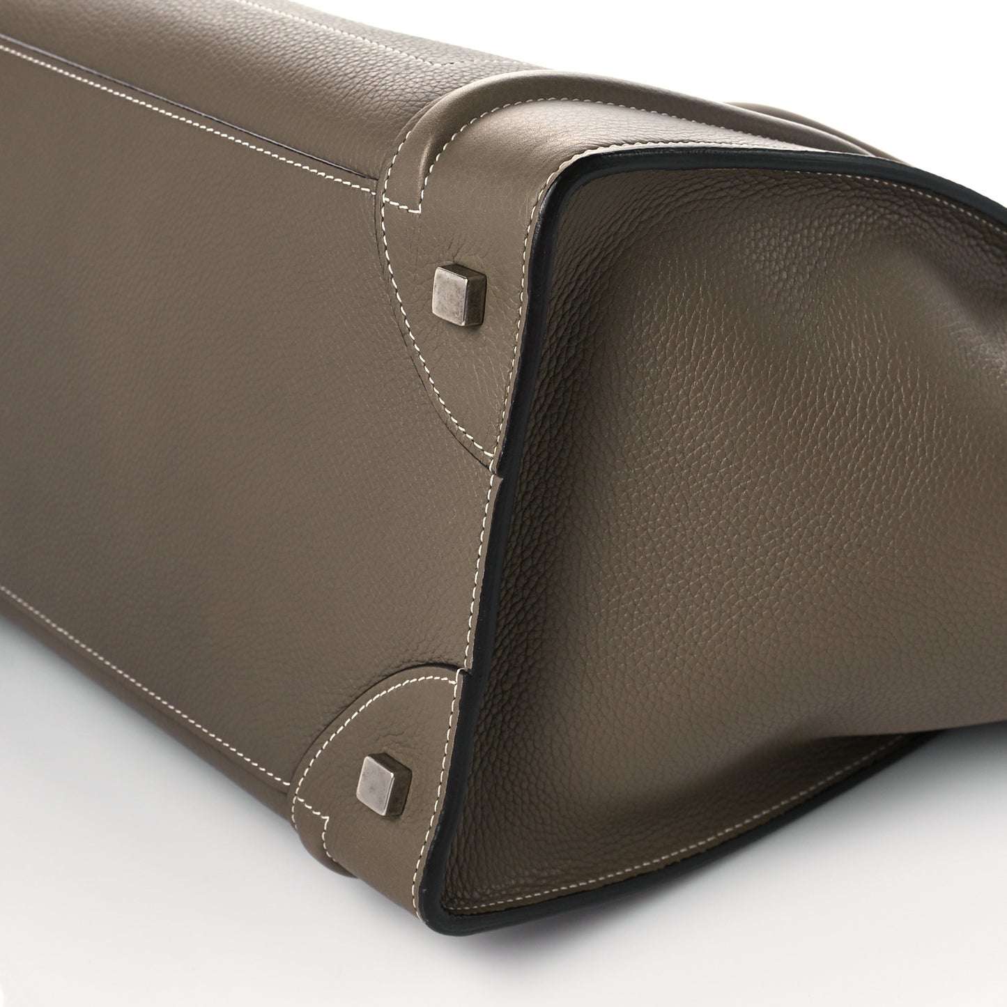 Drummed Calfskin Mini Luggage Bag Souris