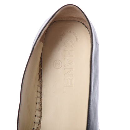 Chanel Lambskin CC Espadrilles 40 Black 5 of 10