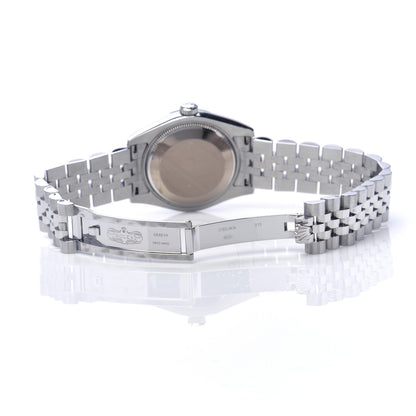 Rolex Stainless Steel 18K White Gold Diamond Mother of Pearl 31mm Oyster Perpetual Datejust Watch 178274 5 of 6