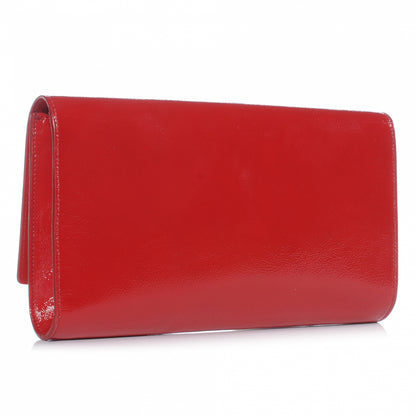 Saint Laurent Patent Belle de Jour Clutch Red 3 of 7