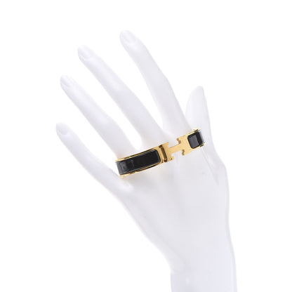 Hermes Enamel Narrow Clic Clac H Bracelet PM Black 2 of 6