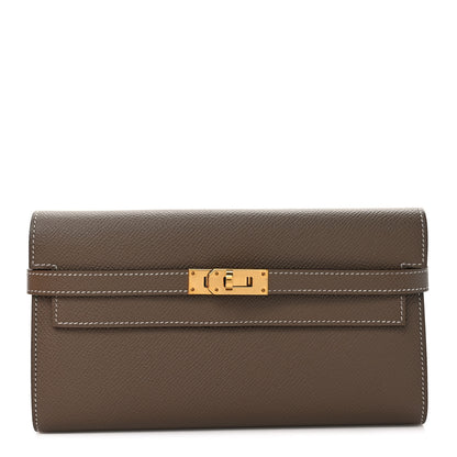 Hermes Epsom Kelly Longue Wallet Etoupe 1 of 7