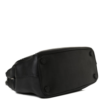 Prada City Calf Hand Stitched Small Galleria Double Zip Tote Black 4 of 14