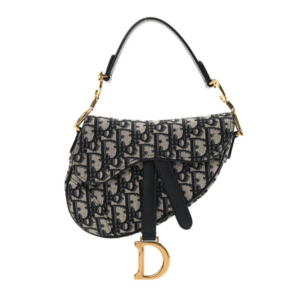 Christian Dior Oblique Mini Saddle Bag Blue 1 of 11