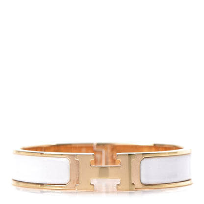 Hermes Enamel Narrow Clic Clac H Bracelet PM White 1 of 7