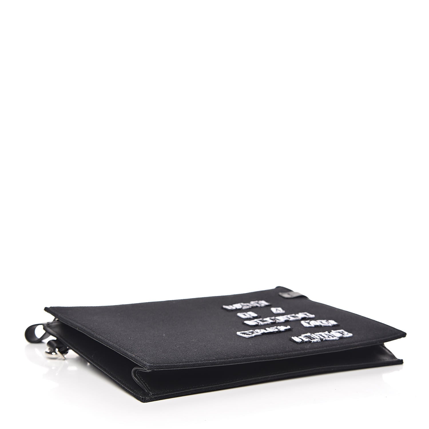 Valentino Garavani X JAMIE REID Cotton Canvas Embroidered Wristlet Zip Wristlet Pouch Black 4 of 7