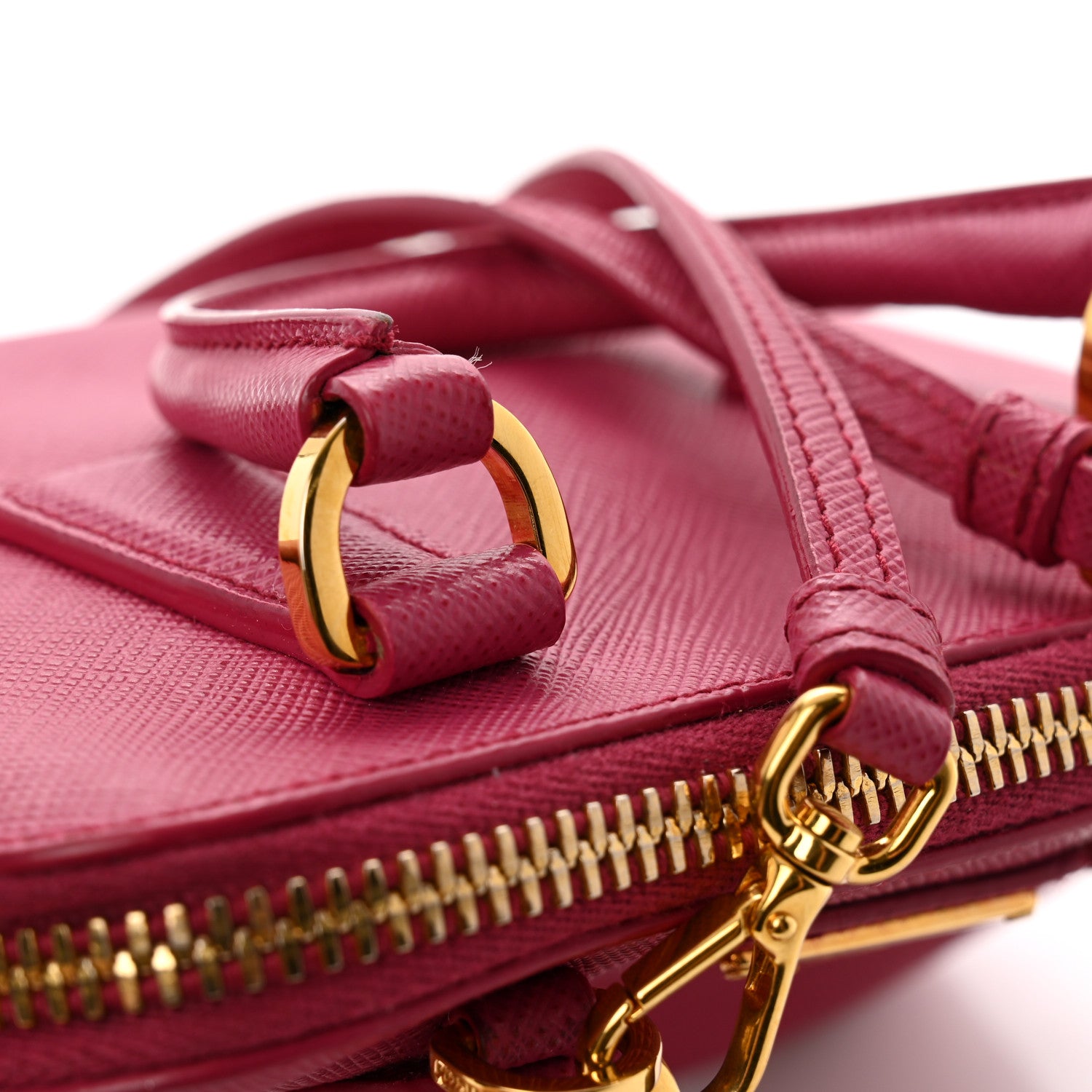 Prada Saffiano Lux Mini Promenade Tote Fuxia 11 of 13