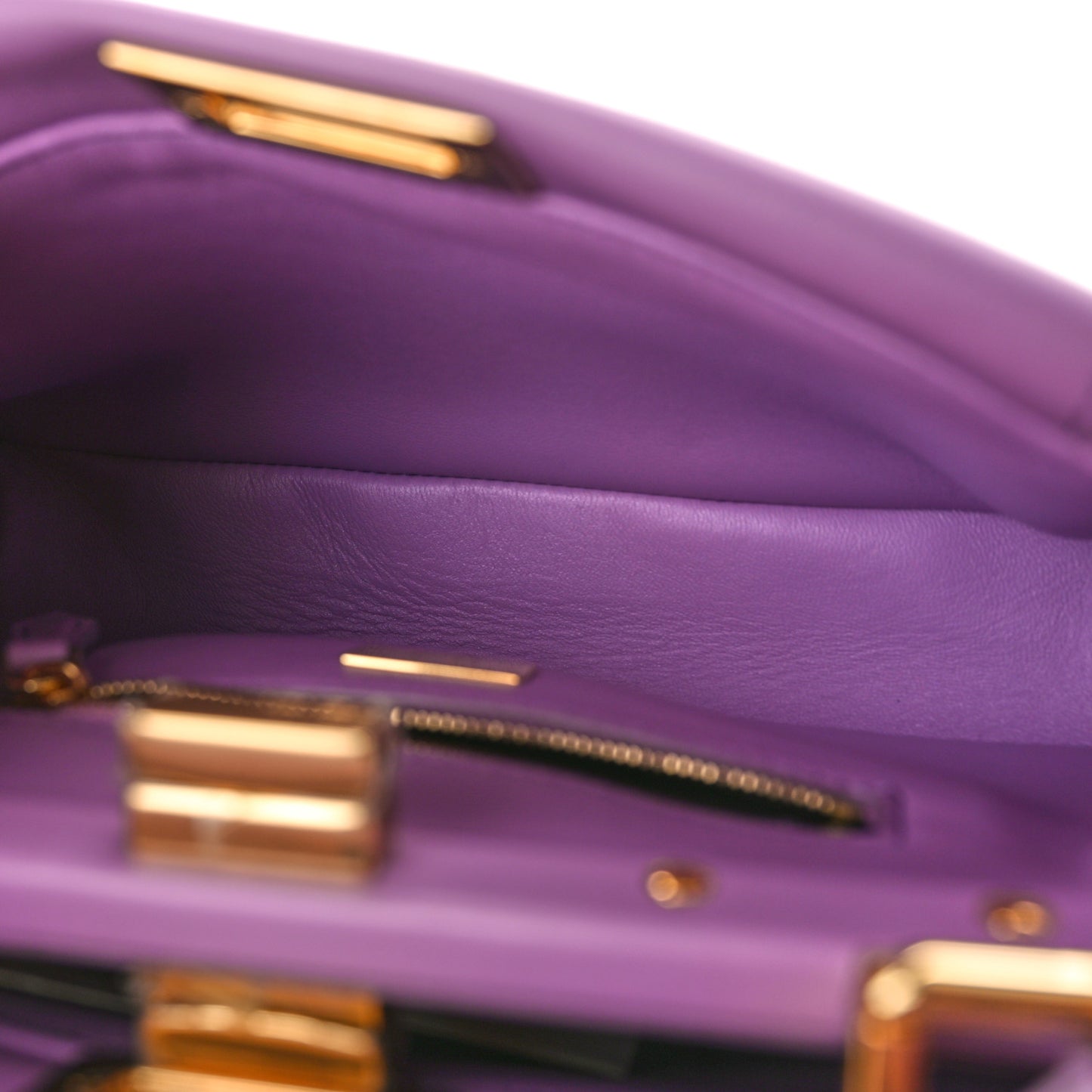 Nappa Stacked Bar Mini Peekaboo Iconic Satchel Violetta