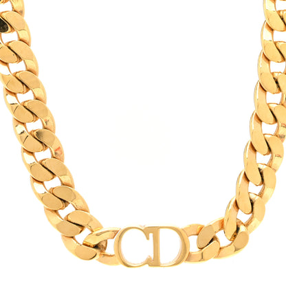 Christian Dior Metal Danseuse Etoile Chain Choker Necklace Gold 1 of 5