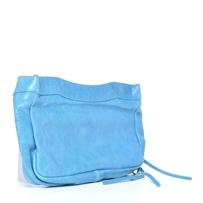 Balenciaga Chevre Classic Hardware Porte Toilette Makeup Clutch Turquoise 3 of 7