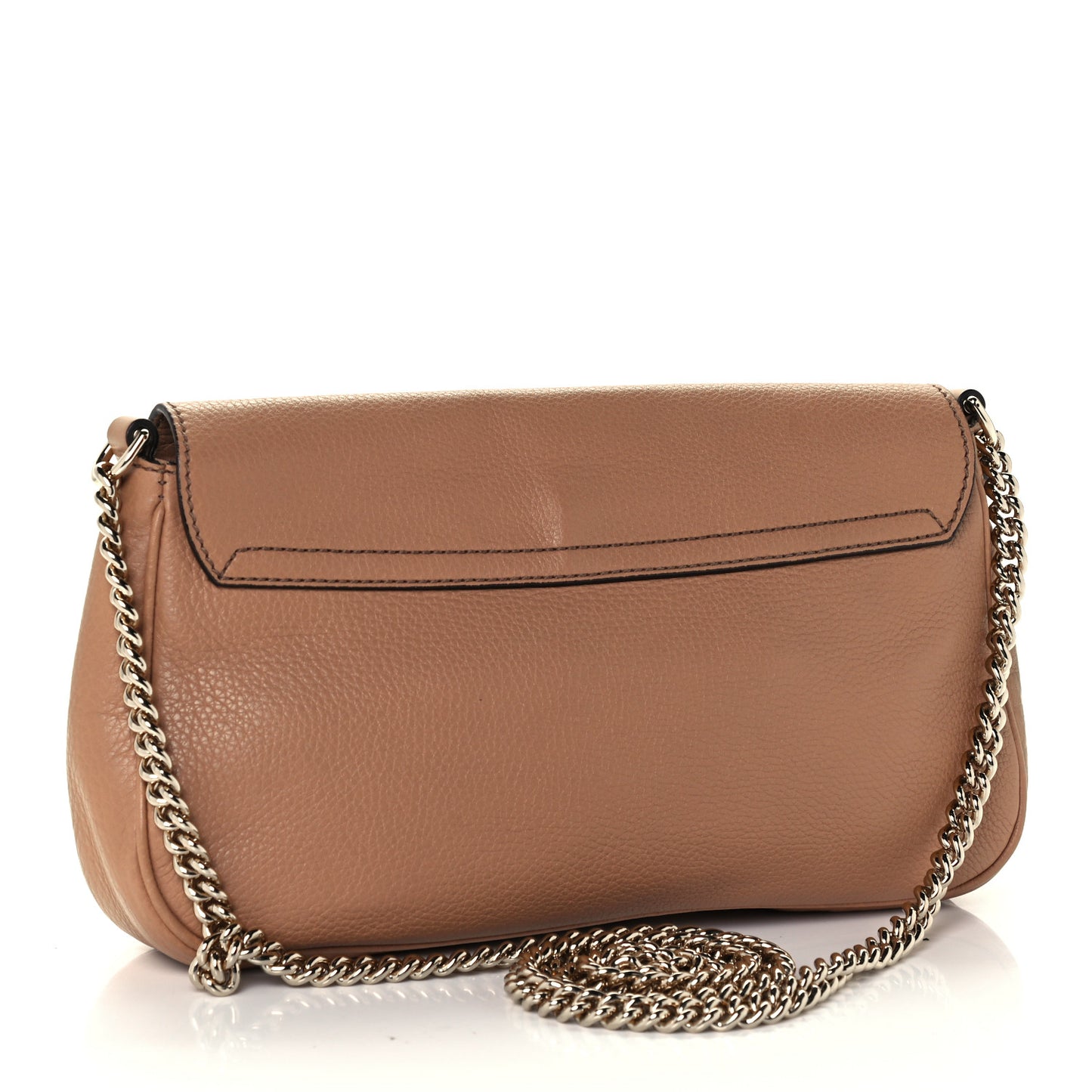 Pebbled Calfskin Medium Soho Flap Crossbody Camelia