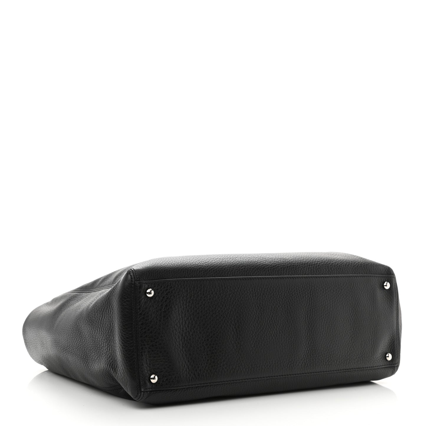 Calfskin Cerf Executive Shopper Tote Black