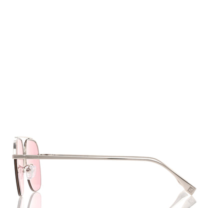 Fendi Metal Aviator Sunglasses FF40005U Silver Rose 3 of 7