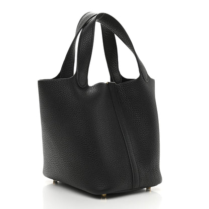 Hermes Taurillon Clemence Picotin Lock 18 PM Black 3 of 10