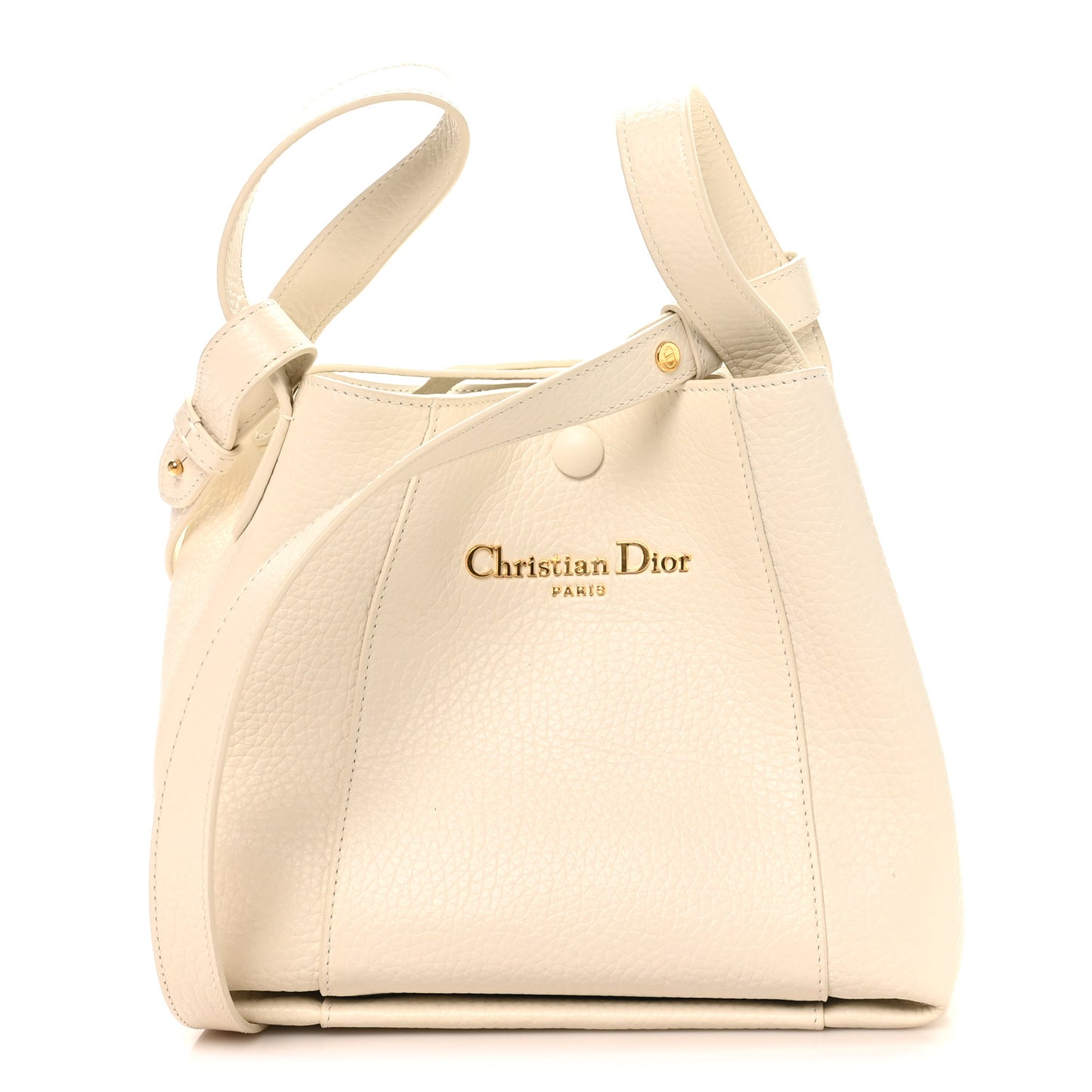Calfskin Medium Signature Bucket Bag Latte