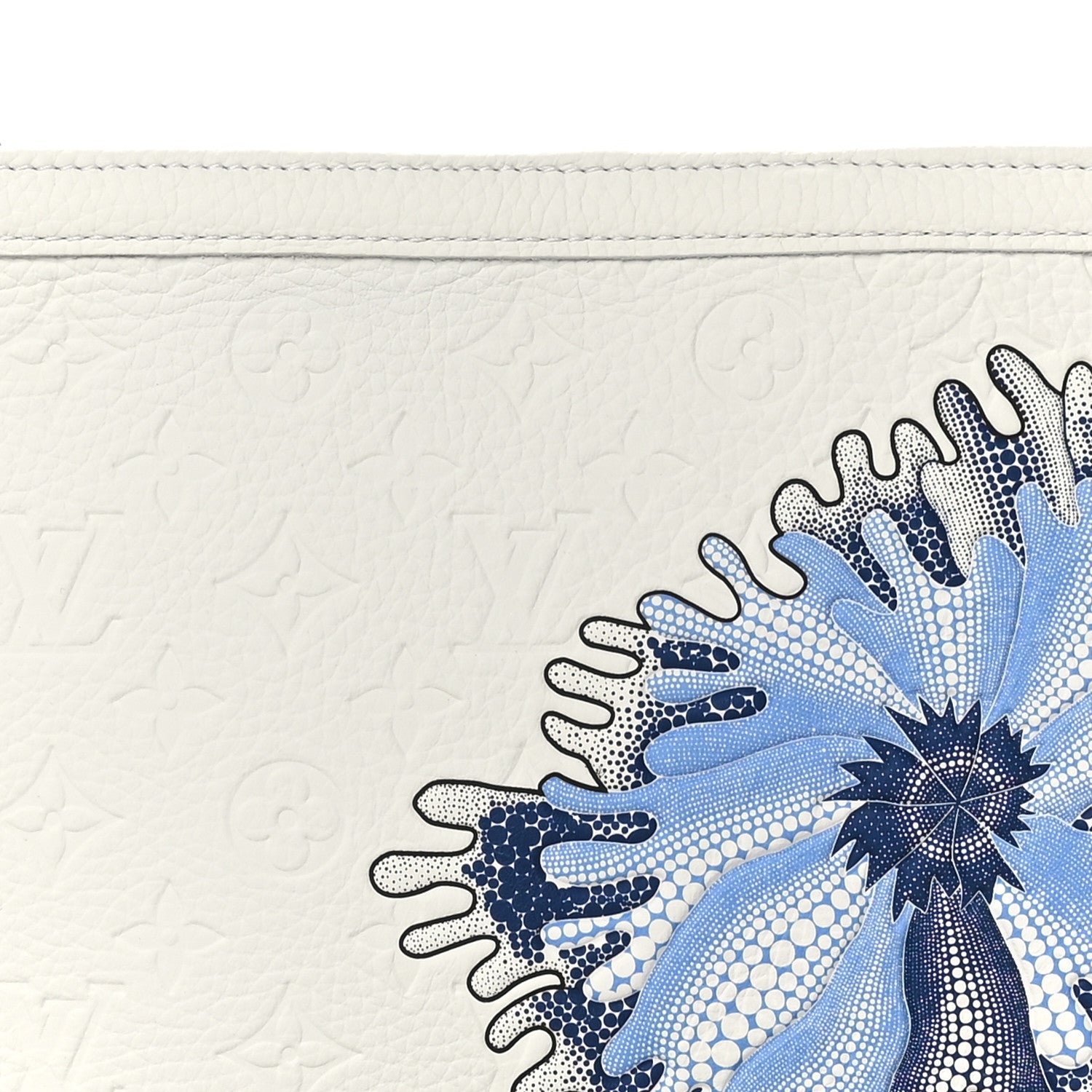 Louis Vuitton LV X YK Taurillon Monogram Psychedelic Flower Pochette Voyage MM White 7 of 9