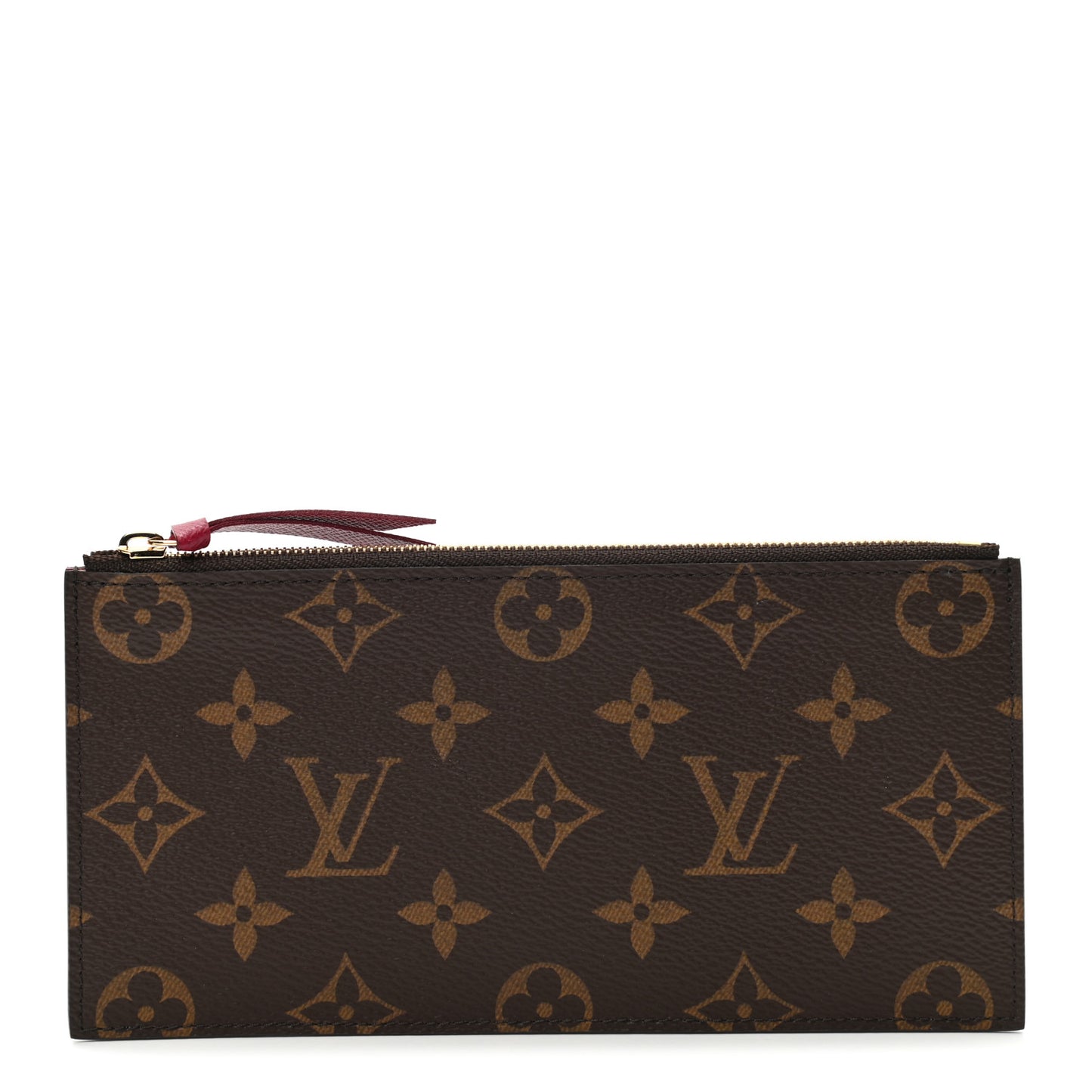 Monogram Felicie Chain Wallet Zippered Insert Fuchsia