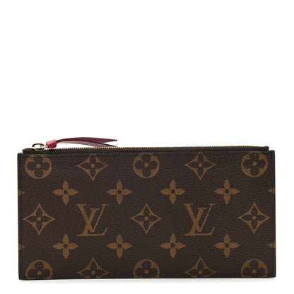 Louis Vuitton Monogram Felicie Chain Wallet Zippered Insert Fuchsia 1 of 6