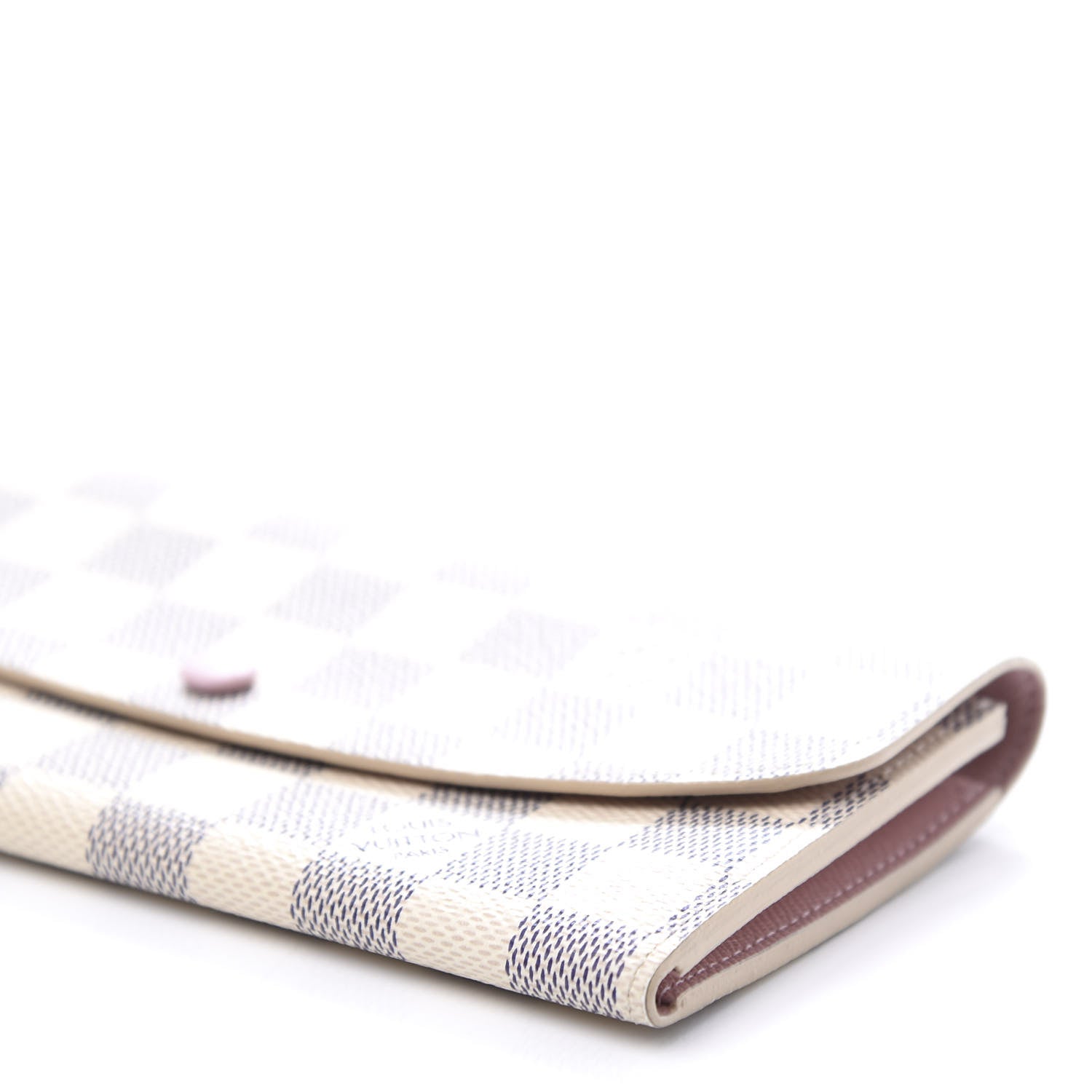Louis Vuitton Damier Azur Emilie Wallet Rose Ballerine 8 of 9