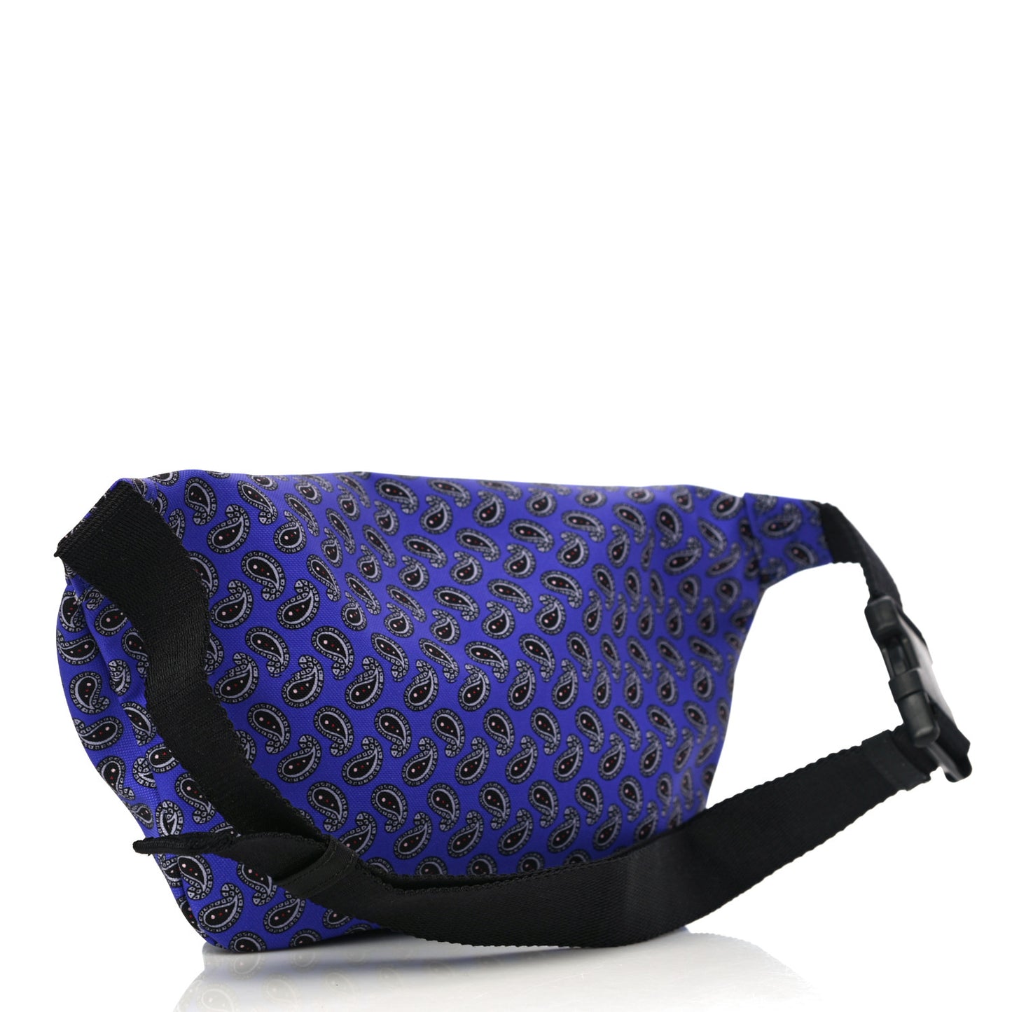 Sport Nylon Logo Paisley Print Wheel Belt Bag Navy Black
