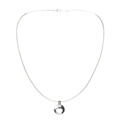 Tiffany Sterling Silver Heart Wire Pendant Necklace 3 of 7