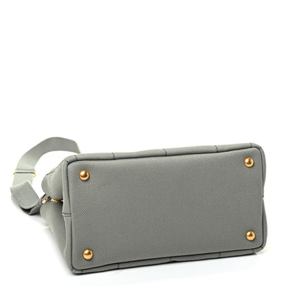 Prada Canapa Small Logo Tote Mercurio 3 of 4