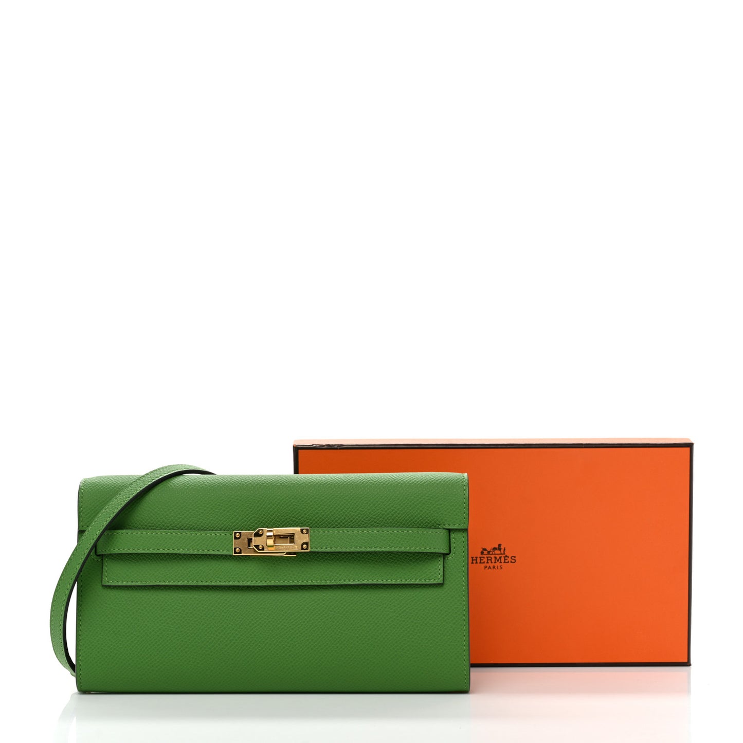 Epsom Kelly Wallet To Go Vert Yucca