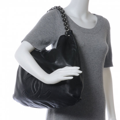 Chanel Lambskin Soft and Chain Large Hobo Black 2 of 7