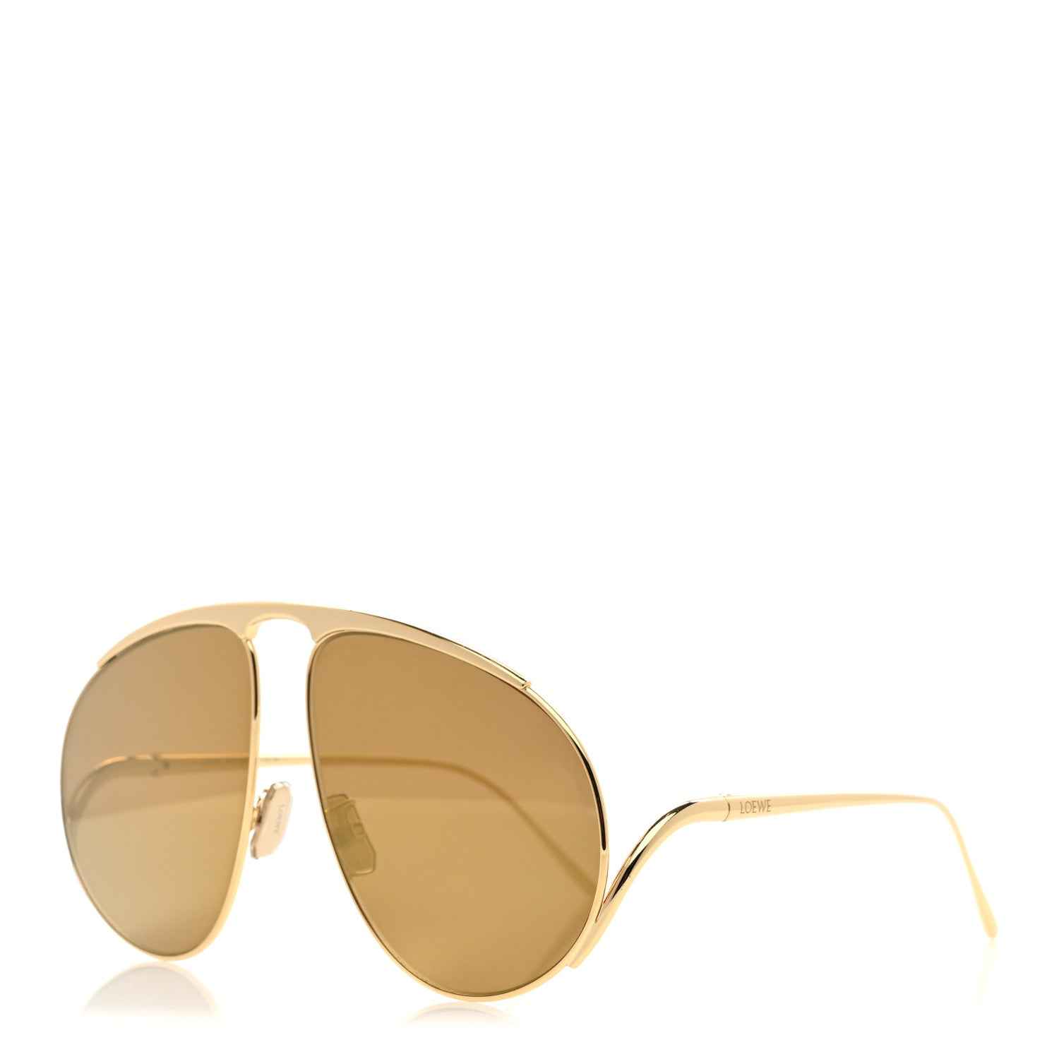 Loewe Metal Hillock Aviator Oversized Sunglasses LW40180U Gold 1 of 7