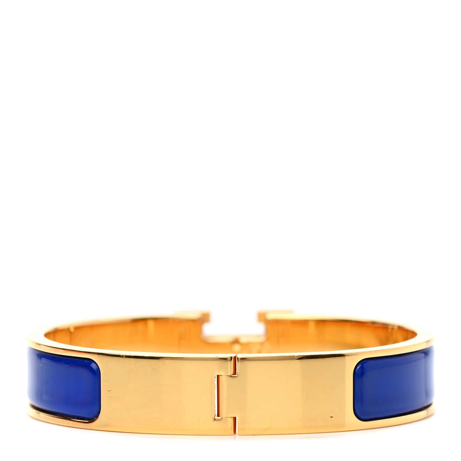 Hermes Narrow Enamel Clic Clac H Bracelet PM Bleu Royal 3 of 5