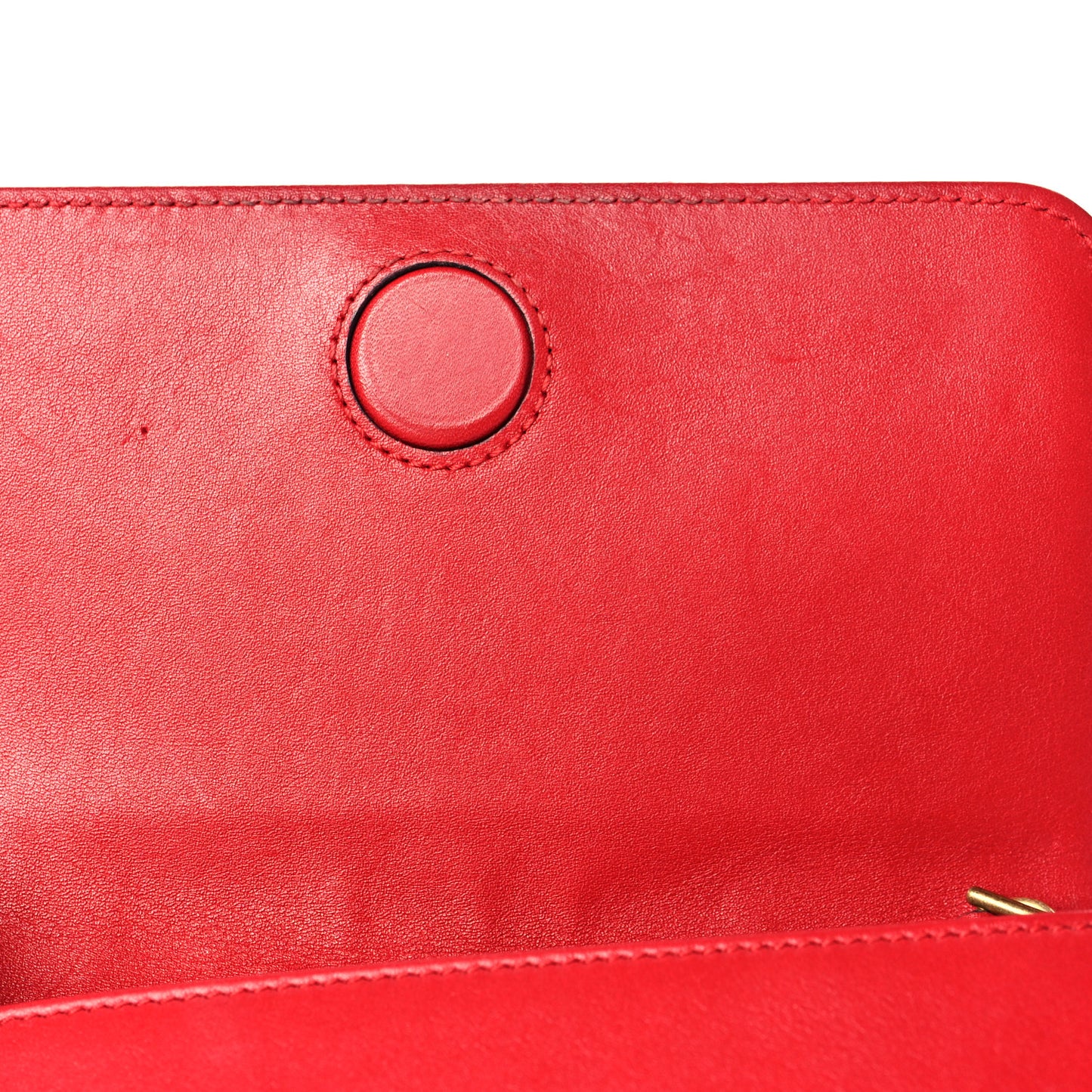 Calfskin Matelasse GG Marmont Mini Bag Hibiscus Red